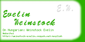 evelin weinstock business card